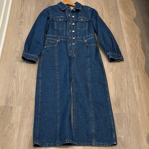 Madewell Dark Blue Denim Maxi Dress